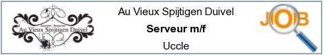 Vacatures - Serveur m/f - Uccle