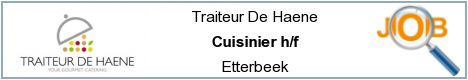 Offres d'emploi - Cuisinier h/f - Etterbeek