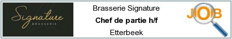 Vacatures - Chef de partie h/f - Etterbeek