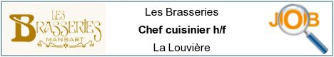 Offres d'emploi - Chef cuisinier h/f - La Louvière