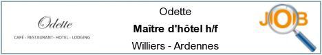 Vacatures - Maître d'hôtel h/f - Williers - Ardennes