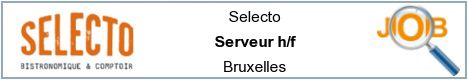 Job offers - Serveur h/f - Bruxelles