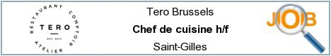Offres d'emploi - Chef de cuisine h/f - Saint-Gilles