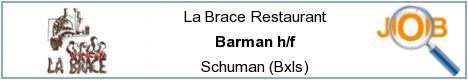 Offres d'emploi - Barman h/f - Schuman (Bxls)