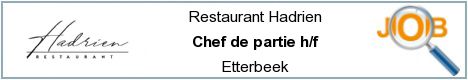 Offres d'emploi - Chef de partie h/f - Etterbeek