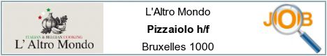 Offres d'emploi - Pizzaiolo h/f - Bruxelles 1000