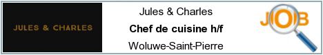Offres d'emploi - Chef de cuisine h/f - Woluwe-Saint-Pierre