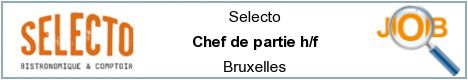 Offres d'emploi - Chef de partie h/f - Bruxelles