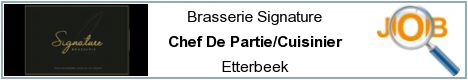 Offres d'emploi - Chef De Partie/Cuisinier - Etterbeek
