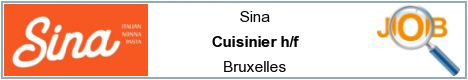 Offres d'emploi - Cuisinier h/f - Bruxelles