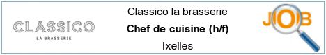 Vacatures - Chef de cuisine (h/f) - Ixelles
