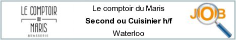 Vacatures - Second ou Cuisinier h/f - Waterloo