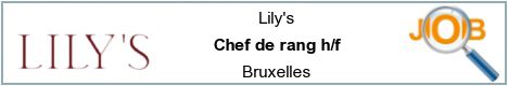 Job offers - Chef de rang h/f - Bruxelles