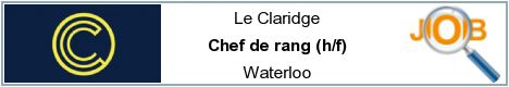 Job offers - Chef de rang (h/f) - Waterloo