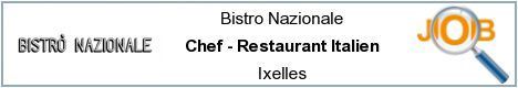 Offres d'emploi - Chef - Restaurant Italien - Ixelles