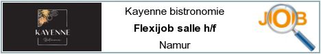 Offres d'emploi - Flexijob cuisinE h/f - Namur