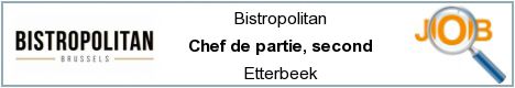 Offres d'emploi - Chef de partie, second - Etterbeek