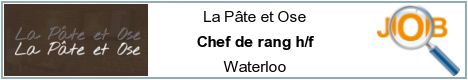 Offres d'emploi - Chef de rang h/f - Waterloo