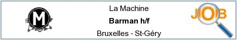 Offres d'emploi - Barman h/f - Bruxelles - St-Géry