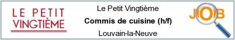 Offres d'emploi - Commis de cuisine (h/f) - Louvain-la-Neuve