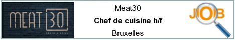 Job offers - Chef de cuisine h/f - Bruxelles