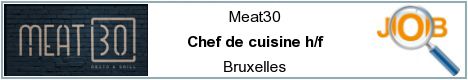 Offres d'emploi - Chef de cuisine h/f - Bruxelles