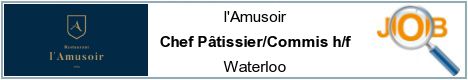 Vacatures - Chef Pâtissier/Commis h/f - Waterloo