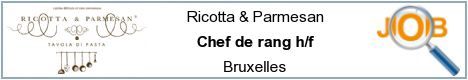 Offres d'emploi - Chef de rang h/f - Bruxelles