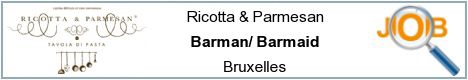 Offres d'emploi - Barman/ Barmaid - Bruxelles