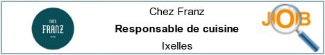 Offres d'emploi - Responsable de cuisine - Ixelles