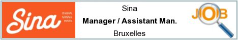 Offres d'emploi - Manager / Assistant Man. - Bruxelles