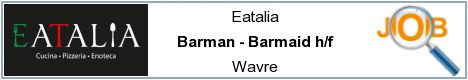 Offres d'emploi - Barman - Barmaid h/f - Wavre