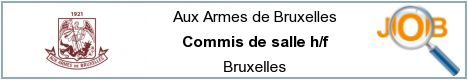 Offres d'emploi - Commis de salle h/f - Bruxelles