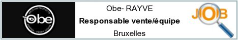 Offres d'emploi - Responsable vente/équipe - Bruxelles