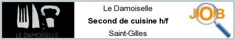 Offres d'emploi - Second de cuisine h/f - Saint-Gilles