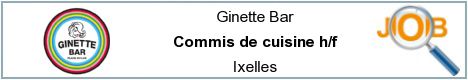 Offres d'emploi - Commis de cuisine h/f - Ixelles