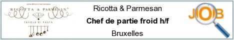 Offres d'emploi - Chef de partie froid h/f - Bruxelles