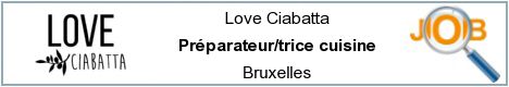Offres d'emploi - Préparateur/trice cuisine - Bruxelles