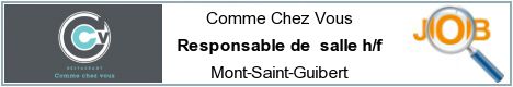 Vacatures - Responsable de  salle h/f - Mont-Saint-Guibert
