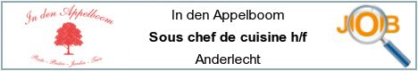 Offres d'emploi - Sous chef de cuisine h/f - Anderlecht
