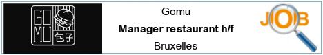 Offres d'emploi - Manager restaurant h/f - Bruxelles
