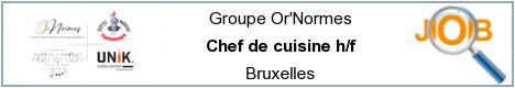 Job offers - Chef de cuisine h/f - Bruxelles