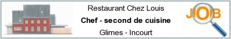 Job offers - Chef - second de cuisine - Glimes - Incourt