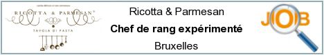 Offres d'emploi - Chef de rang expérimenté - Bruxelles