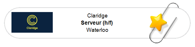 Nos annonces - Serveur (h/f) - Waterloo
