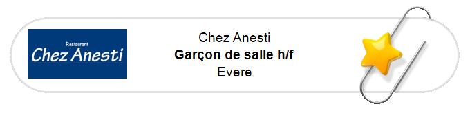 Nos annonces - Garçon de salle h/f - Evere