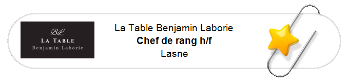 Nos annonces - Chef de rang h/f - Lasne