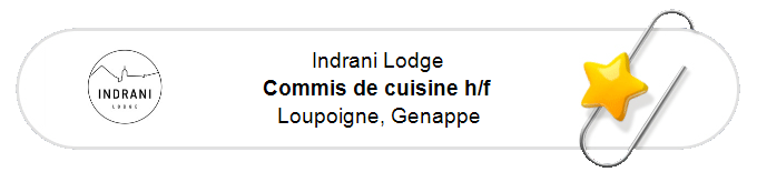Nos annonces - Commis de cuisine h/f - Loupoigne, Genappe