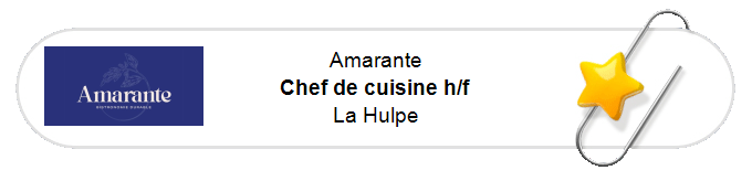 Nos annonces - Chef de cuisine h/f - La Hulpe