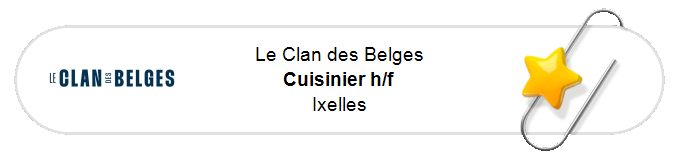 Nos annonces - Cuisinier h/f - Ixelles
